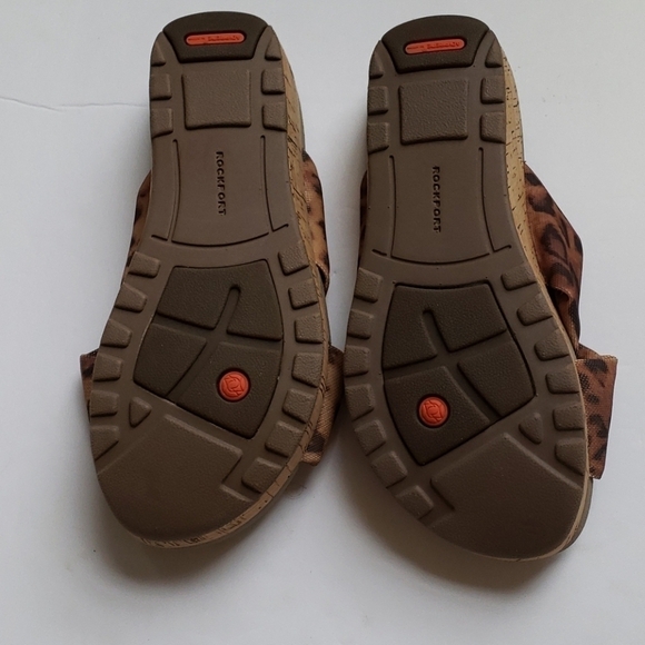 Rockport Land Blvd Animal Print Criss Cross Strap Sandals Sz 5.5 - Picture 3 of 7